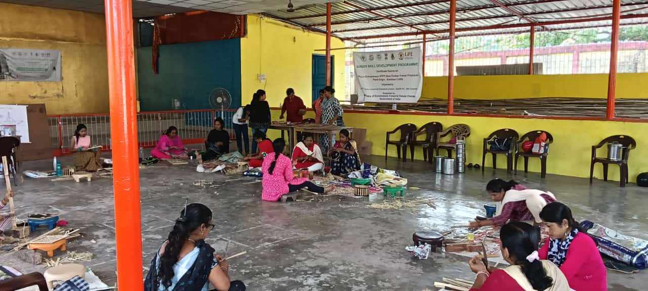 Trainees involved in Bamboo Products making 